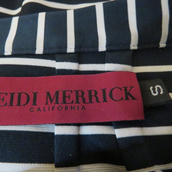 HEIDI MERRICK Kubo Navy White Striped Pencil Skirt Coastal Preppy - Size S - Picture 14 of 14